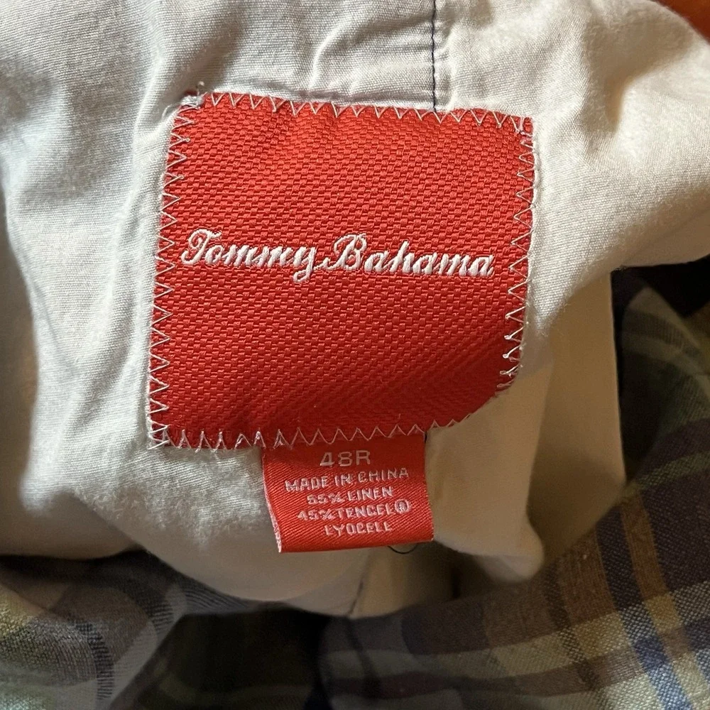 Tommy Bahama Shorts Mens 48 Colorblock Plaid Check Linen Tencell Blend Preppy - Picture 4 of 10